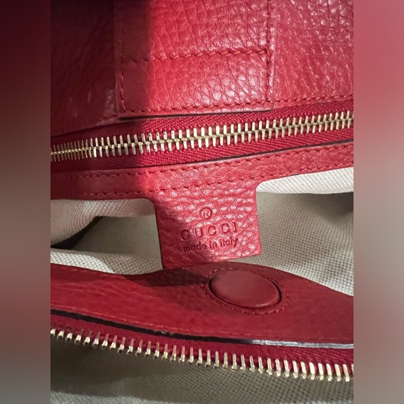 Authentic red Gucci bamboo bag - Picture 5 of 7